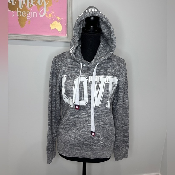 Reflex Heather Gray “Love” Women’s Hoodie (S) - Picture 2 of 7